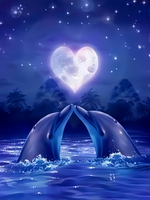 Без бренда «Дельфины под луной вида сердца» в Новороссийске