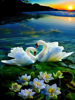 Без бренда «Пара белых лебедей на воде» в Новороссийске