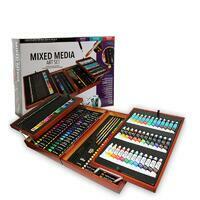 Без бренда «Оптовая коробка 5 шт.: Художественный набор (174 предмета) в деревянном чемоданчике» в Новороссийске