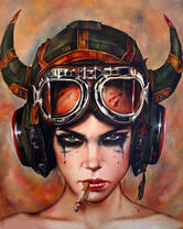 Без бренда «Девушка в шлеме с сигаретой» в Новороссийске