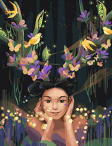 Без бренда «Темноглазая девчонка с цветами и птицами в волосах» в Новороссийске в интернет-магазине  Без бренда «Темноглазая девчонка с цветами и птицами в волосах» в Новороссийске