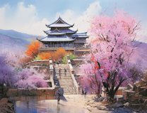 Китайский храм среди гор