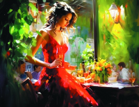 Без бренда «Милая девушка с бокалом шампанского» в Новороссийске