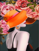 Без бренда «Дама в яркой шляпе и розы» в Новороссийске в интернет-магазине  Без бренда «Дама в яркой шляпе и розы» в Новороссийске