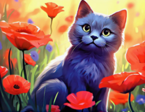 Без бренда «Серый котик и маки» в Новороссийске в интернет-магазине  Без бренда «Серый котик и маки» в Новороссийске