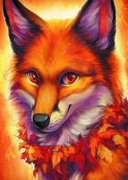 Без бренда «Хитрая лиса с осенним венком» в Новороссийске